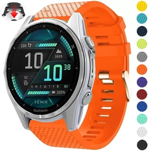 Correa de reloj de liberación rápida de silicona para Garmin Fenix 8 43 mm 7S 6S 5S Plus - Imagen 1 de 28