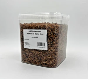 Mehlwürmer getrocknet 800gr für Vögel, Koi, Igel und Reptilien Hühner Snack - Bild 1 von 1