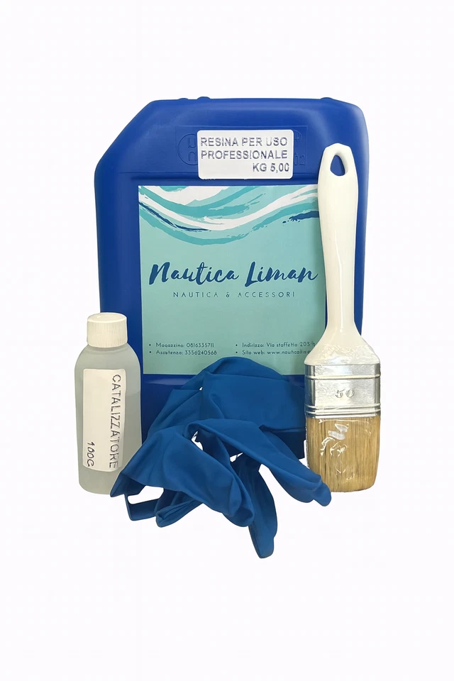 RESINA POLIESTERE PER BARCHE USO PROFESSIONALE 5 KG - Immagine 1 di 1