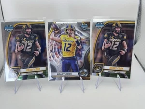 3 Lot - 2024 Bowman University Chrome Brady Cook Rookie RC Cards New York Jets - Picture 1 of 1