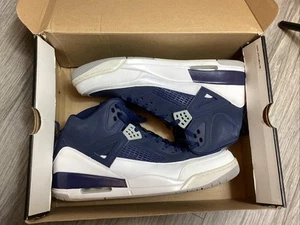 2017 Nike Air Jordan Spizike, Midnight Navy/Metallic Silver [315371 406] Size 14 - Picture 1 of 16