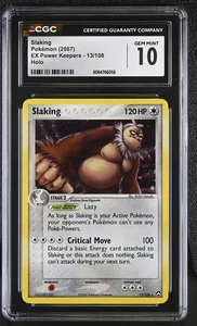 CGC 10 GEM MINT Slaking 2007 EX Power Keepers 13/108 Holo SWIRL Pokemon Card - Picture 1 of 2