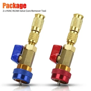 HVAC AC R134A R12 Ventilkern Hoch- & Niederdruck Schnellentferner Installation Werkzeug Set - Bild 1 von 8