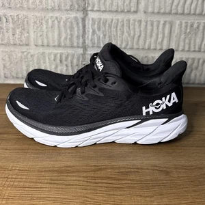 Hoka One Clifton 8 Damen-Laufsportschuhe schwarz weiß Größe 7,5B - Bild 1 von 7