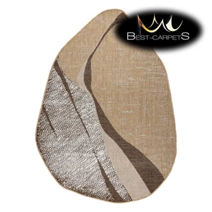 Modern Designer sisal Rug "ORGANIC 2739 stone ecru beige natural irregular shape - Picture 1 of 10
