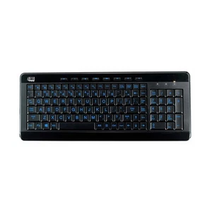 AKB-120EB 3-Color Illuminated Compact Multimedia Keyboard with Large Print Ke... - Picture 1 of 9