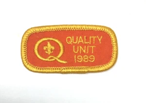 Patch BSA Pfadfinder Qualitätseinheit 1989 gelb orange - Bild 1 von 2