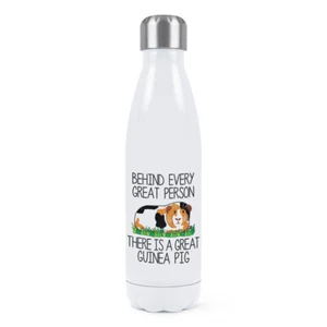 Behind Every Great Person There Is A Great Guinea Pig Double Wall Water Bottle - Picture 1 of 1