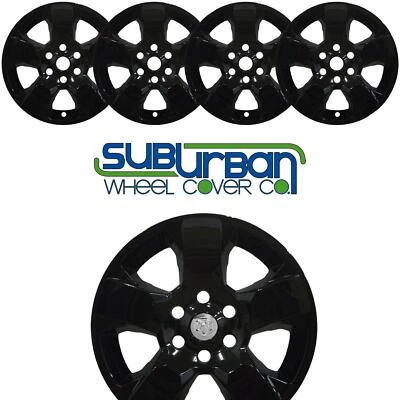 2019-2024 Ram 1500 Big Horn Tradesman 8237-GB 18" GLOSS BLACK WHEEL SKINS SET/4 - Image 1 of 4