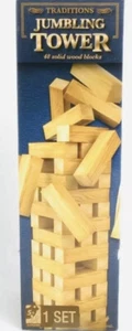 Traditions Jumbling Tower 48 Pieces Classic Wooden Game By Cardinal - New - Picture 1 of 2