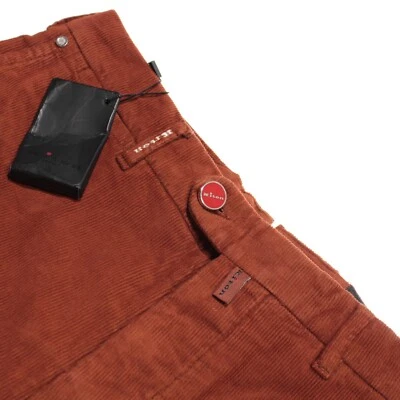 Kiton Nuevo con Etiquetas Chinos/Pantalones Informales Talla 30 EE. UU. Pana Naranja Sólido Mezcla de Algodón Foto 1 de 4