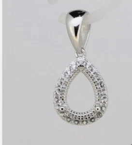 ciondolo in argento 925 sterling semi-montaggio per pietra ovale 8x6 mm regalo - Foto 1 di 4