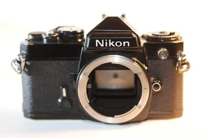 Nikon FE black 35mm Film camera body missing PARTS REPAIR NOT WORKING NO RETURN - Picture 1 of 6