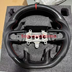 NUEVO Volante de fibra de carbono negro para ram 1500 2019 2020 2021 2022 2023 2024 - Imagen 1 de 4