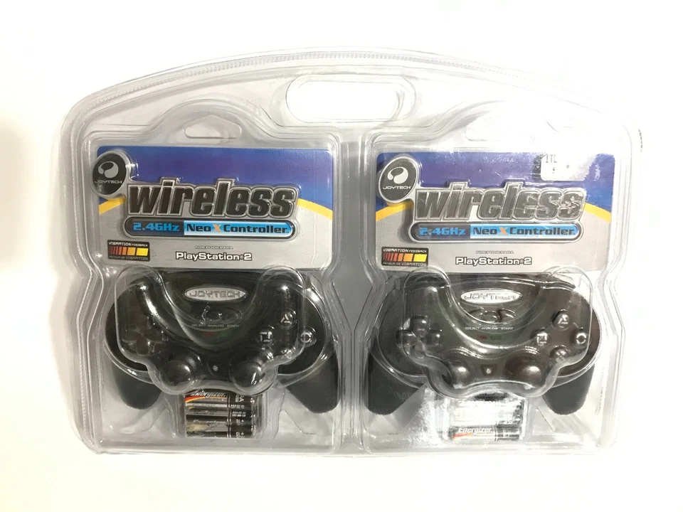 PS2 Joytech Wireless 2.4ghz Neo X  Controller 2 - Pack NEW SEALED! NIB NOS - Image 1 of 4