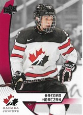 Kaedan Korczak #17 - 2019 Team Canada Juniors - Base
