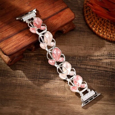 Butterfly Flowers Bangle Wristband for Apple Watch Band 41mm 45mm 49mm 40mm 44mm - Image 1 of 4