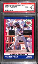 1991 Score Superstars #7 KIRBY PUCKETT PSA 8.5 19305683