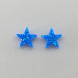 Blue Star FIRE OPAL Stud - Post Earrings - 925 STERLING SILVER #401e - Picture 1 of 8