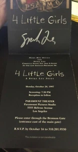 SUPER RARO 4 niñas pequeñas SPIKE LEE FIRMADO Invitación de estreno  - Imagen 1 de 2