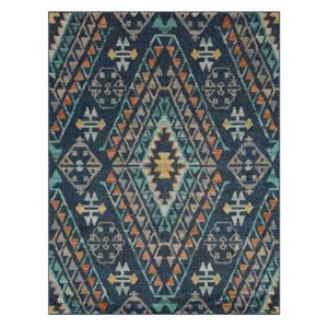 Mohawk Home Area Rugs 7'10"x10' Machine-Made Imported Woven Indoor Fleming Blue - Picture 1 of 7