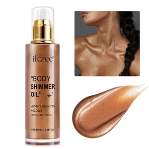 Body Shimmer Oil 100ml Moisturizing Long Lasting Body Luminizer Face Brighten... - Picture 1 of 8
