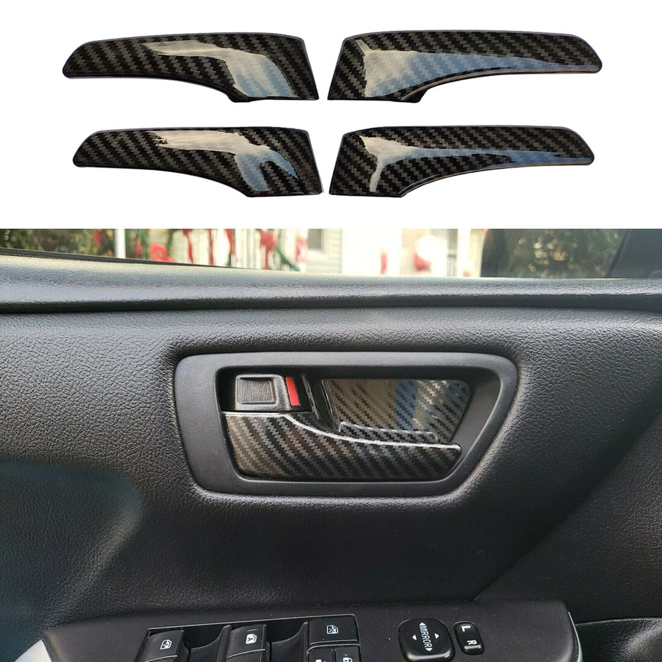 Carbon fiber color Inner Door Open Handle Cover Fit For Toyota Camry 2012-2017 - image 1 of 4