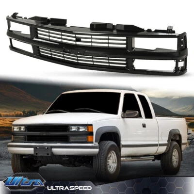 Rejilla negra completa apta para camioneta Chevy C/K 1500 2500 3500 94-98 compuesta Foto 1 de 4