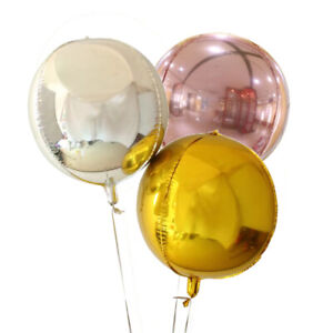 2 pcs Round Foil Balloons Gold Rose Purple Pink Blue Wedding Birthday Party