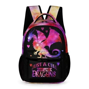Dragon School Backpack 16 Inch Cool Dragon Themed Bookbag for Kids Girls Boys... - Picture 1 of 8