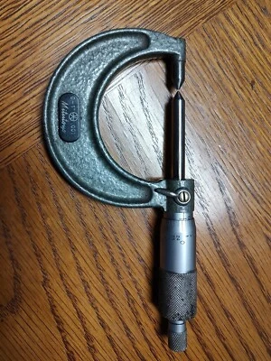 MITUTOYO POINT RATCHET THIMBLE MICROMETER 0-1 英寸范围 0.001 60 度 112-369 — 第 1/4 张图片