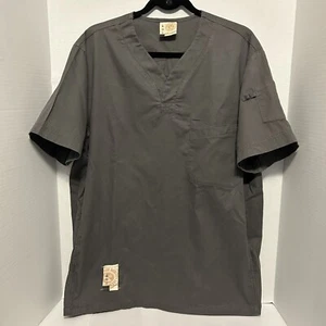 KOI Scrub Top Size Large Dark Grey Style 650 Superior Quality & Comfort - Picture 1 of 7