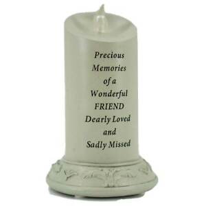 Special Friend Solar Powered Memorial Graveside Candle with Verse