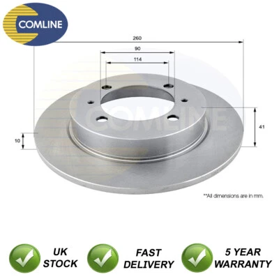 El disco de freno trasero Comline se adapta a Volvo V40 S40 Mitsubishi Space Star Carisma #1 Foto 1 de 2