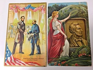 2. Vintage Postcards of A. Lincoln & General Grant - Picture 1 of 4