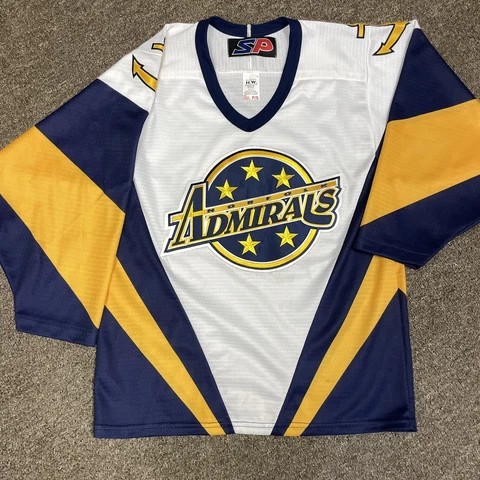Vintage AHL Norfolk Admirals Hockey Jersey SP Brand Size Small Blank Stitched Cover