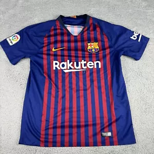 2018 Nike Barcelona Jersey Mens Large Blue Red Striped Football Club Performance - Picture 1 of 13