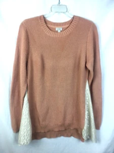 LOGO de Lori Goldstein Suéter Tejido Top Encaje Godets Talla XL Melocotón B27*U - Imagen 1 de 5