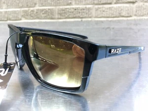 Gafas de sol RAZE Journey polarizadas negras espejadas marrones lentes 26130 - Imagen 1 de 12