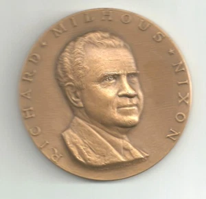(Pgasteelers1) Nixon1969 U.S.Inauagural Medal 70mm BZ. Medallic Art Co. - Picture 1 of 2