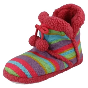 Girls X2038 By Spot On Pull On Boot Slippers Retail Price - Picture 1 of 10