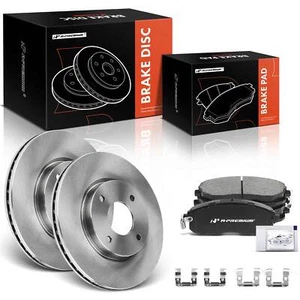 Disc Brake Rotors & Ceramic Brake Pad Front for Nissan Sentra Versa 07-12 Cube - Picture 1 of 10