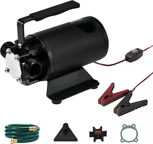 12V Water Transfer Pump 330GPH Self-Priming Pump, Portable Electric Utility S... - Picture 1 of 12
