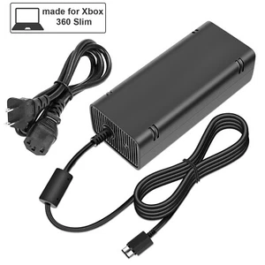 SLIM AC Power Supply Brick Charger Adapter Cable Cord for Microsoft Xbox 360 S - Picture 1 of 2
