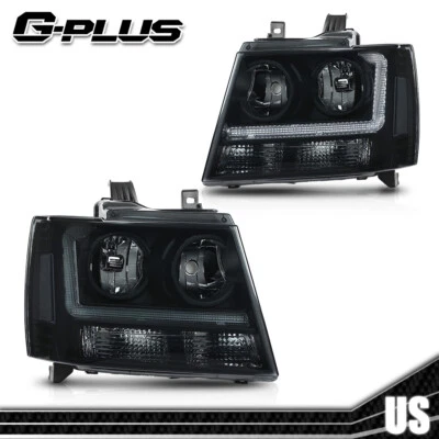 Faros LED DRL izquierda y derecha aptos para 07-14 Chevy Avalanche Suburban Tahoe Foto 1 de 4
