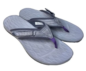 Merrell Siren 2 Flip Flops Women's Grey Suede Nylon Thong Sandals Size 7 - Picture 1 of 8