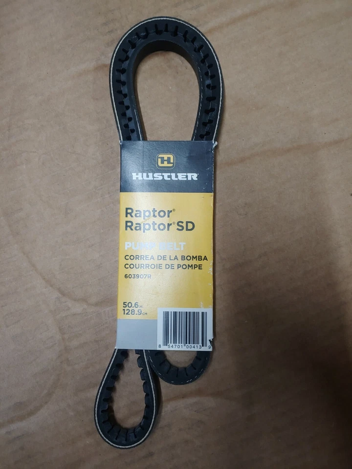 CINTURÓN BOMBA HIDRÁULICA HUSTLER RAPTOR EE. UU. OEM 603907 607400 ELITE DEEP COG RAW EDGE LTD Foto 1 de 1