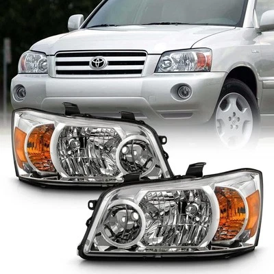 Par de faróis estilo fábrica esquerda e direita Toyota Highlander 2001-2006 - Imagem 1 de 4