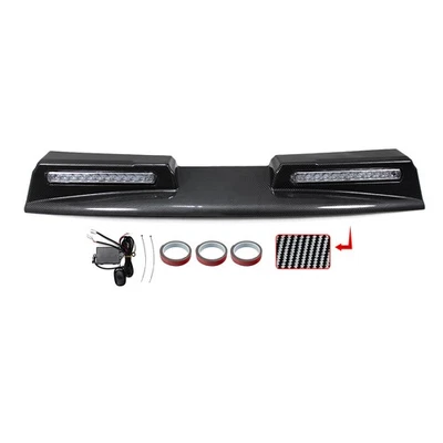 Roof Top Spoiler w/ LED Spotlights Carbon Fiber Look For 2014-2021 Toyota Tundra Foto 1 de 4