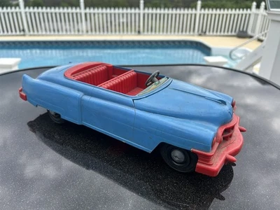 Convertible Ideal Fix-It #3058 azul de colección años 50 con asientos rojos, herramientas, neumático de repuesto Foto 1 de 4